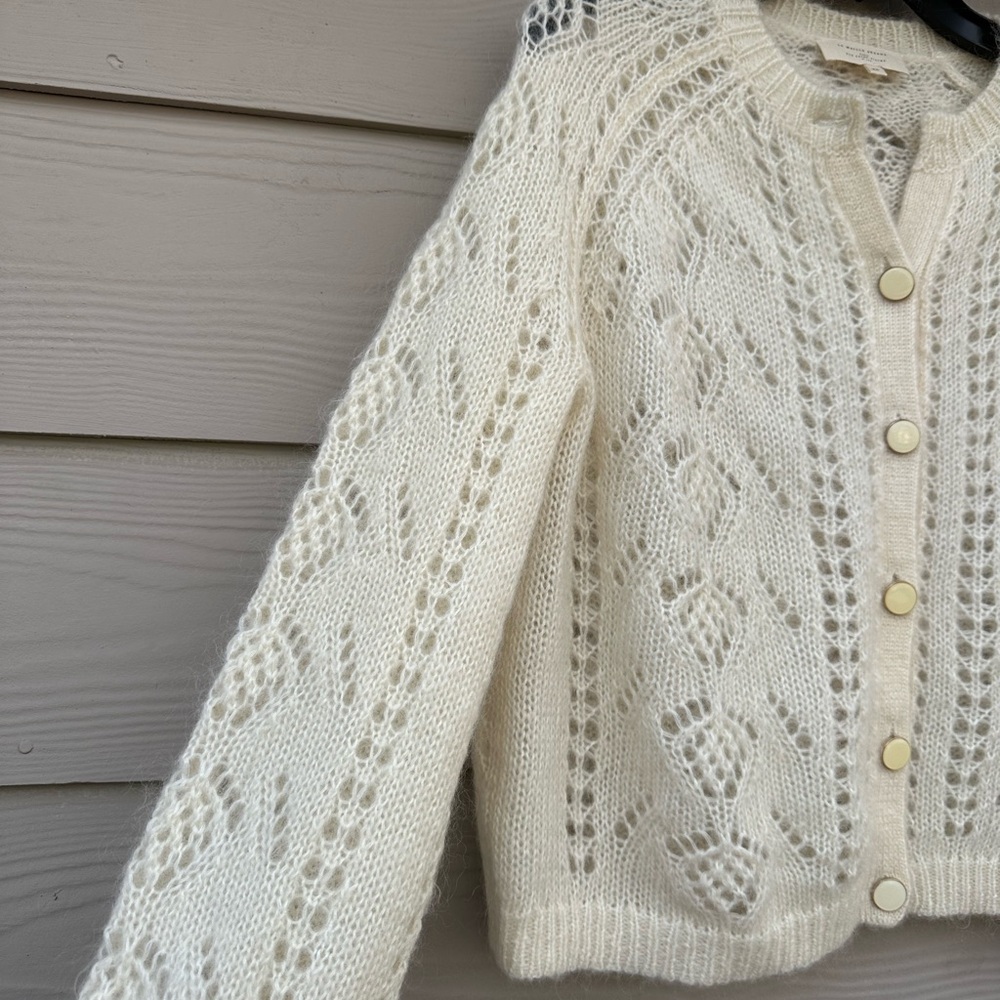 La Maille Sezane Paris Wool and Kid Mohair Cardigan - Picture 5 of 10